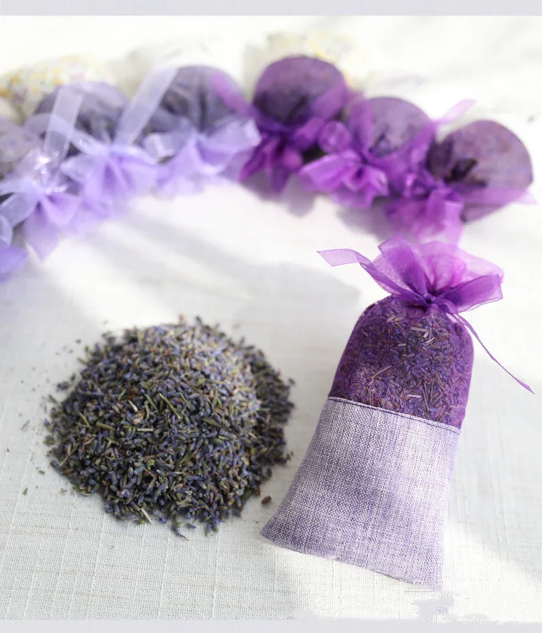Сушеные натуральные бутоны лаванды мешочек цветочное саше для ароматерапии
