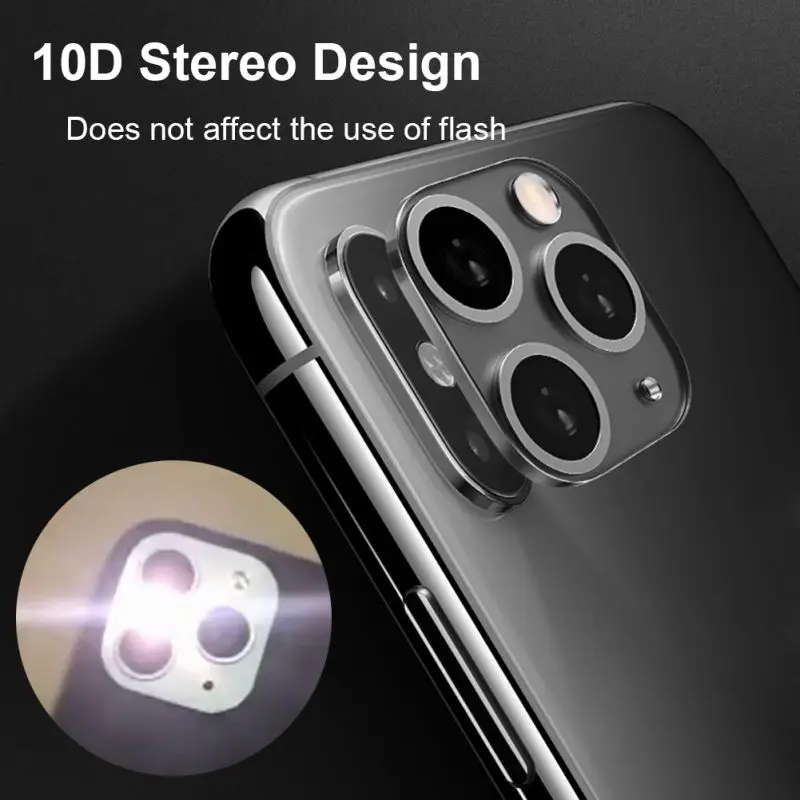 Телефон задняя камера объектив протектор металлическая рамка закаленное стекло