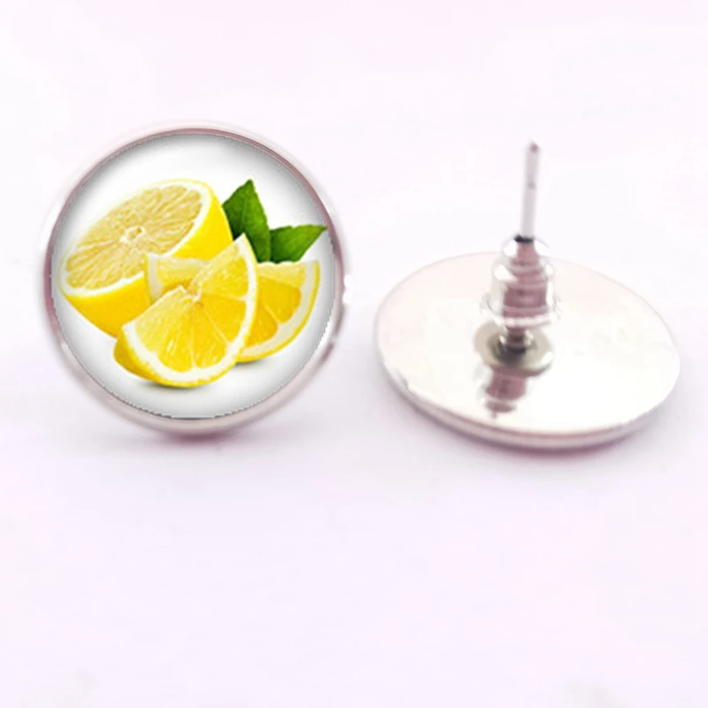 Новые серьги с пищевыми продуктами фруктами яблоками грушей лимоном арбузом