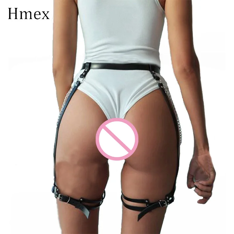 Сексуальная Женская кожаная портупея Goth в стиле панк нагрудная цепочка подвязка