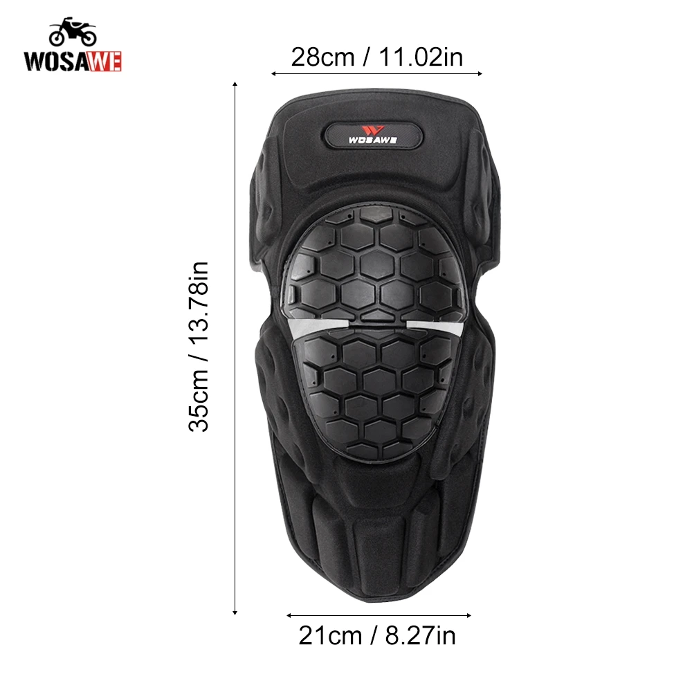 WOSAWE Мотоцикл наколенники Мотокросс езда Knee протектор Shin Brace защитообразующих