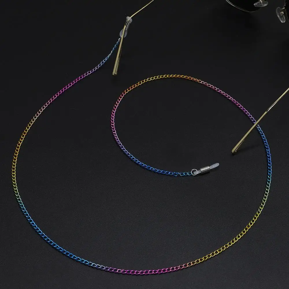

1pc Rainbow String Sunny Cord Ins Trendy 2 in 1 Sunglasses Eyeglasses Chain Mask Hold Necklace Lanyard Strap Fashion Accessories
