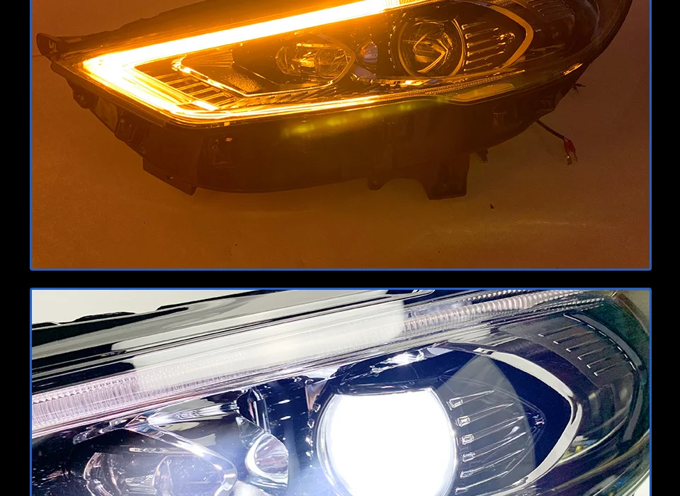 Фары для автомобиля Ford Mondeo Fusion- DRL дневные ходовые огни головная лампа светодиодный Биксеноновая лампа Противотуманные фары автомобильный аксессуар