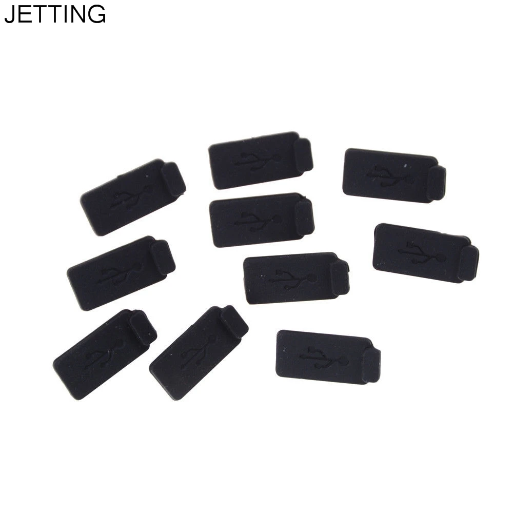 JETTING 10 шт. прочный черный ПК ноутбук USB Заглушка Крышка резиновая Мягкая