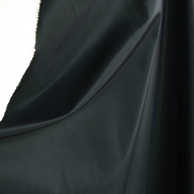 100 см * 140 качественная окрашенная пряжа шелковая ткань черное шелковое платье из