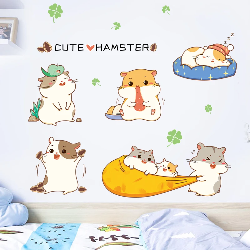 

Cartoon Animal Wall Stickers Living Room Bedroom Teen Room Decoration Vinyl Decals Children's Wallpaper