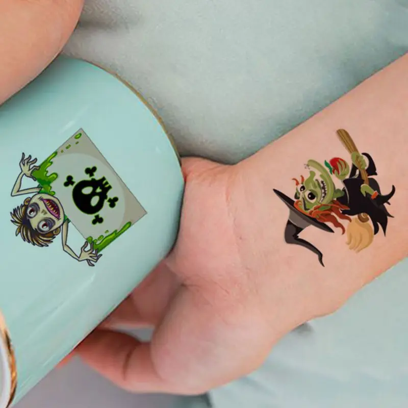 8 листов Мультяшные цирковые тату наклейки с животными|Наклейки для творчества| |