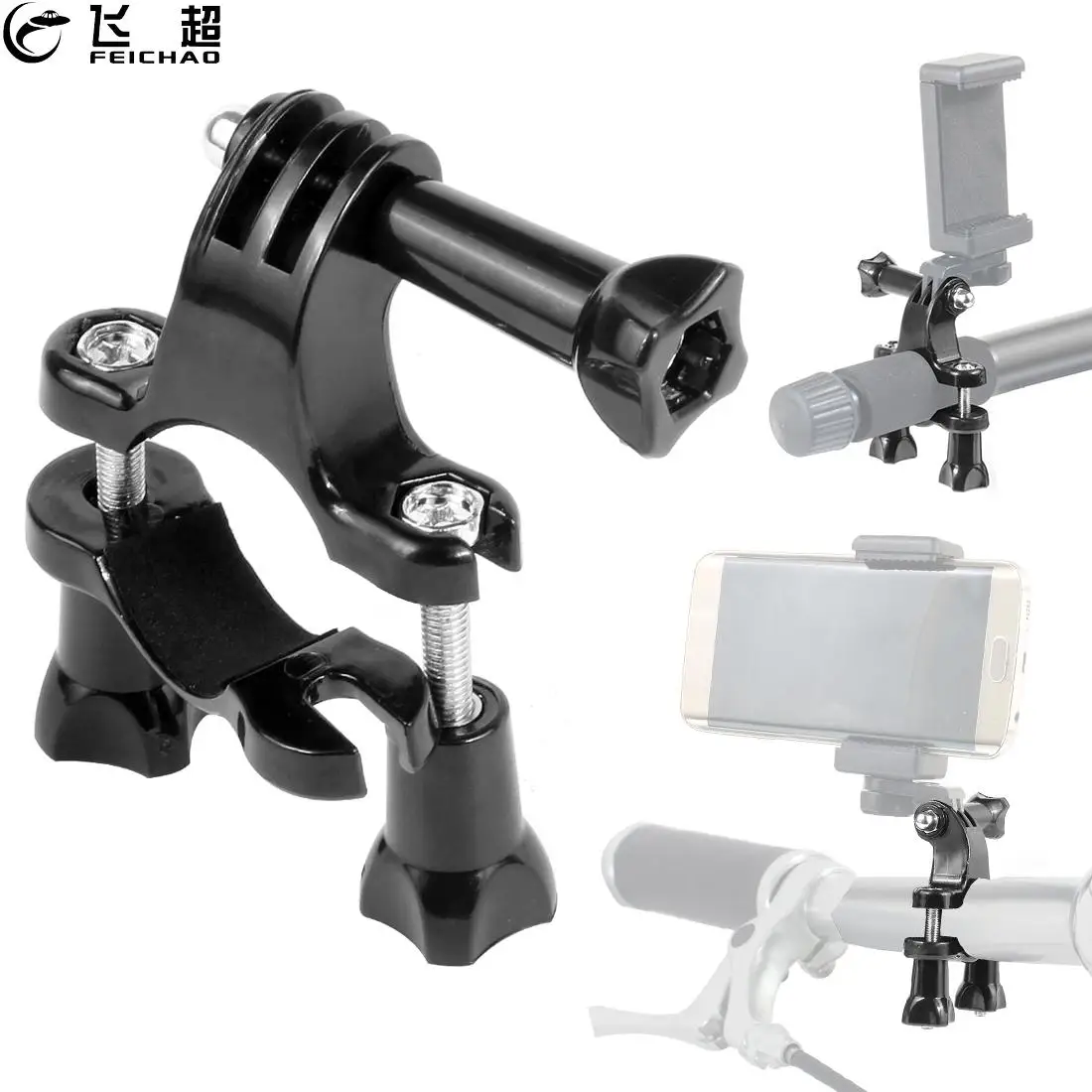 

For Go Pro Accessories Bike Motorcycle Handlebar Seatpost Pole Mount Tripod Adapter for Gopro Hero 8 7 6 5 4 3+ Yi Action Camera