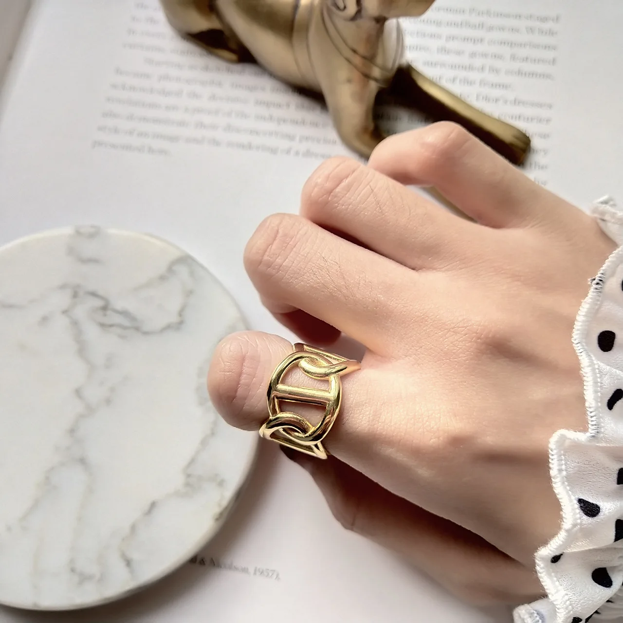 S925 стерлингового серебра Южная Корея открытый дизайн регулируемые кольца для