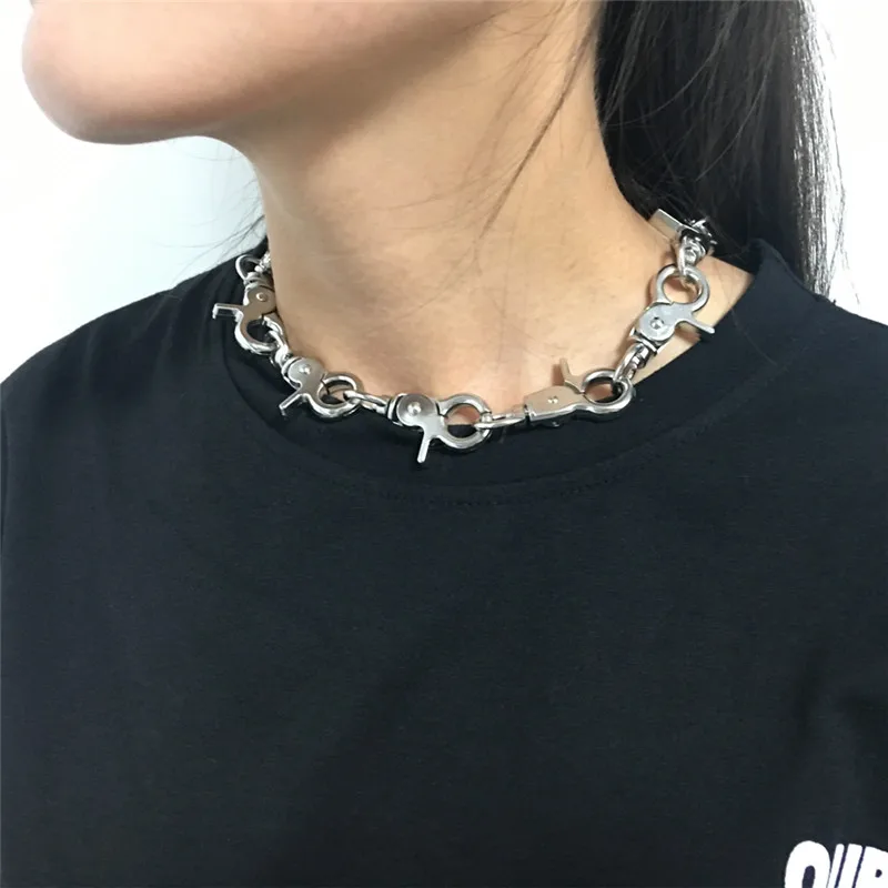 XL1992 New Handmade Harajuku Gothic Metal Wind Bamboo Necklace Unisex Punk Pants Chain Wallet Chain Japanese Street Rock Style - Окраска металла: XL1992