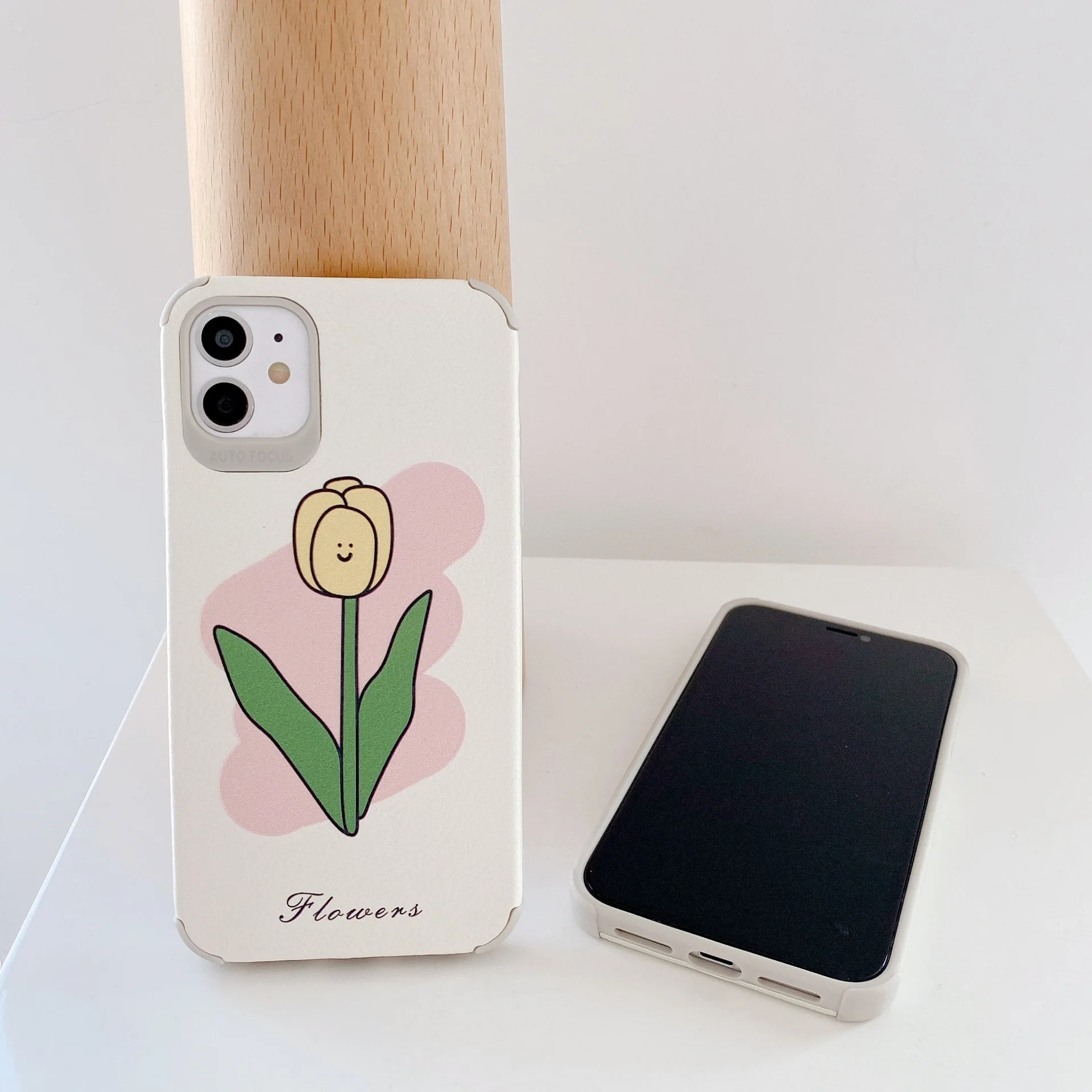 Ретро тиснение ваза цветы искусство корейская мода милый чехол для телефона iPhone