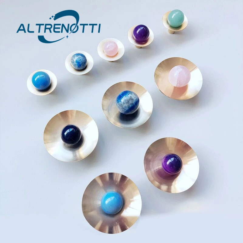 Латунный хрустальный круглый настенный крючок для мебели в скандинавском стиле