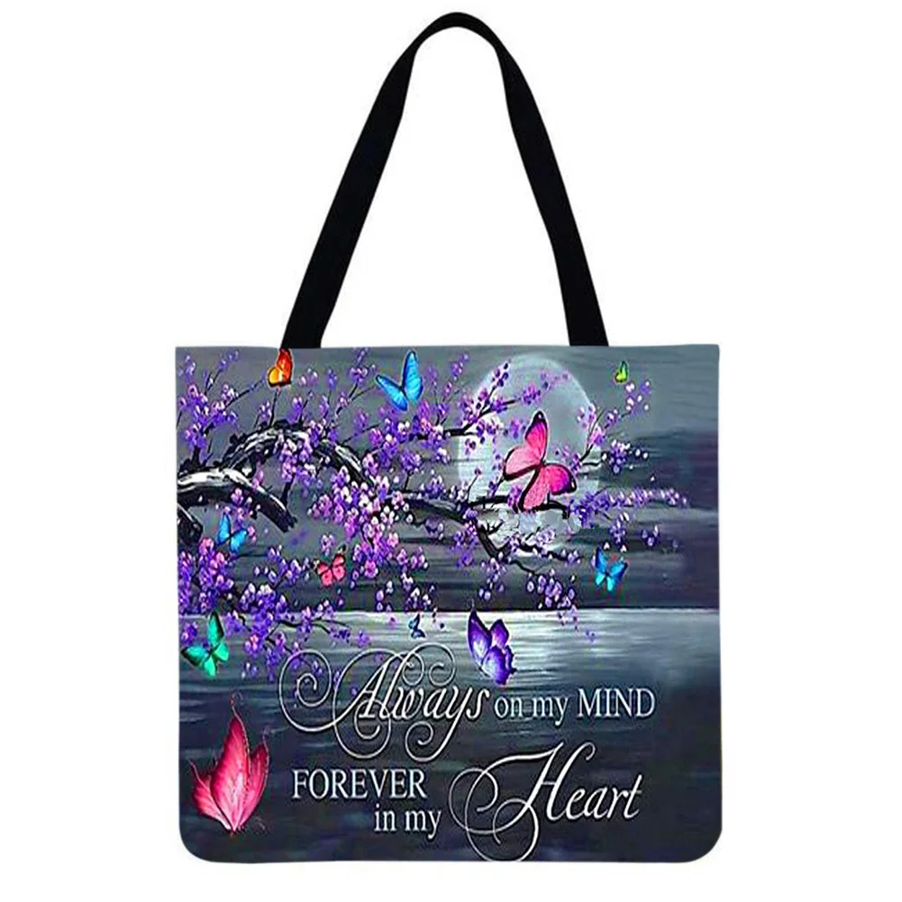 

Women Exquisite Shoulder Shopping Bags Moonlight butterfly Printed Shoulder Bags Casual Ladies Large Capacity Tote Handbags New