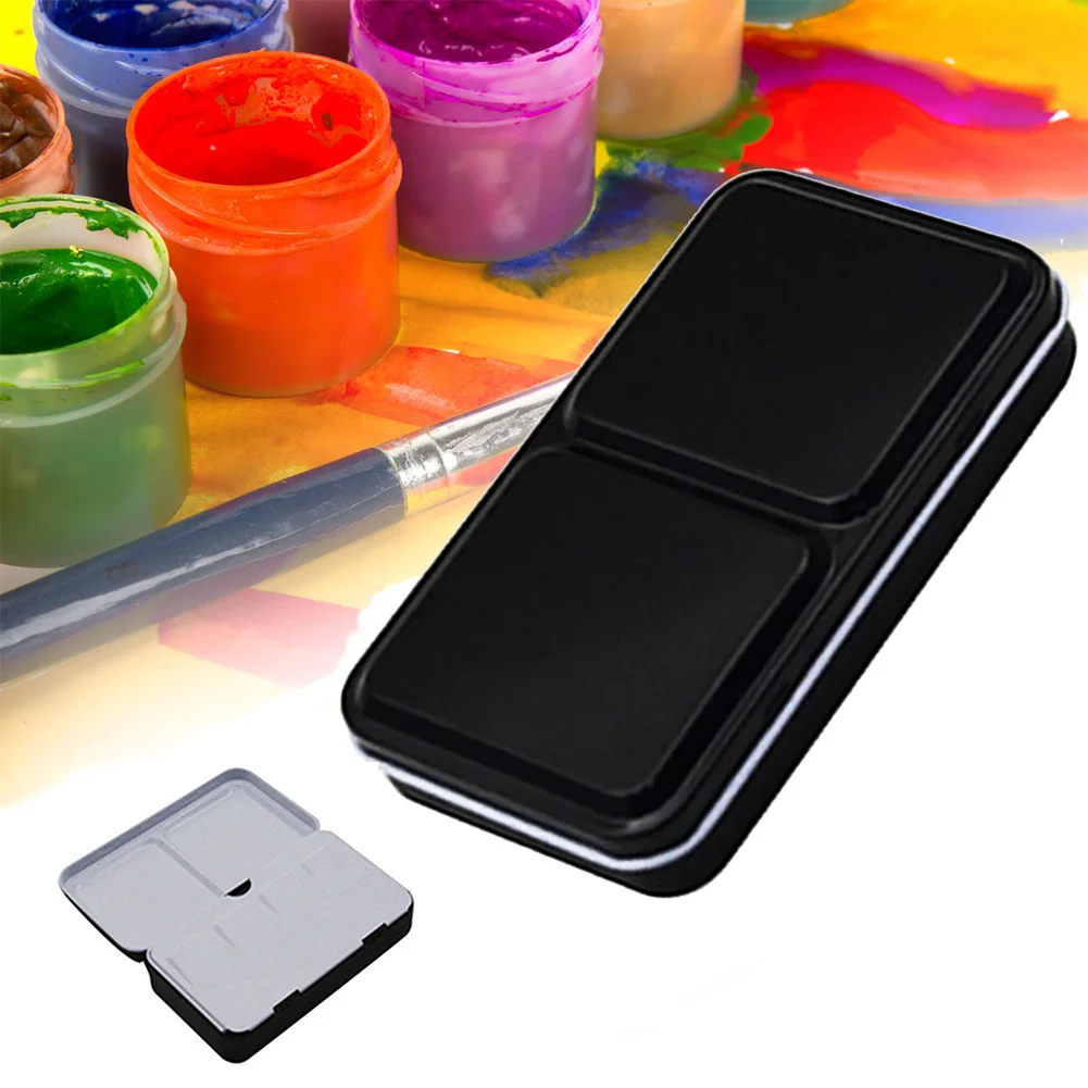 

Paint Box Gift Full Pan Portable Iron DIY Multifunction Solid Watercolor Drawing Palette Empty Tin Durable Art Supplies School