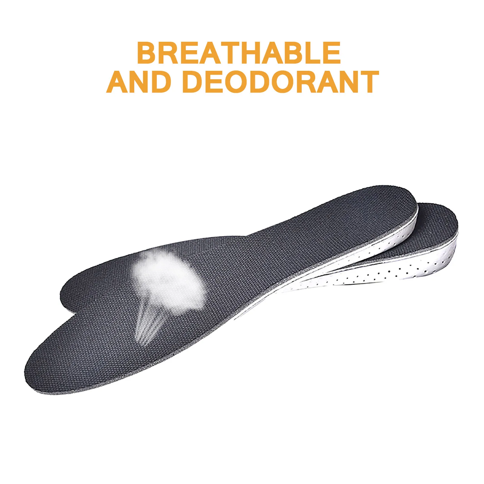

2 Pairs Hard Breathable Memory EVA Height Increase Insole Heel Lifting Inserts Shoe Lifts Shoe Pads Elevator Insoles For Unisex