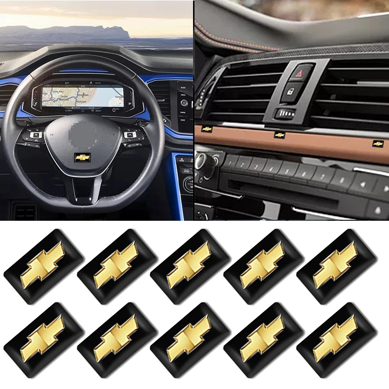 10 штук автомобильный стиль маленький декоративный значок наклейка на рулевое колесо для автомобилей Chevrolet Cruze Captiva Lacetti Aveo Niva Trax Onix Auto on.
