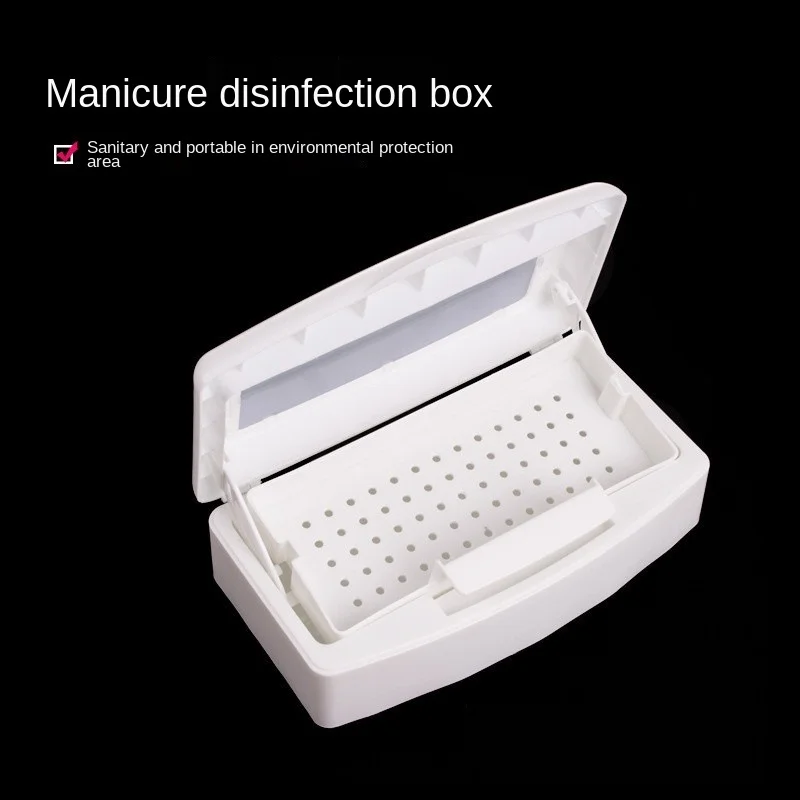 Фото Коробка для стерилизации ногтей дезинфекционный бокс с металлическими