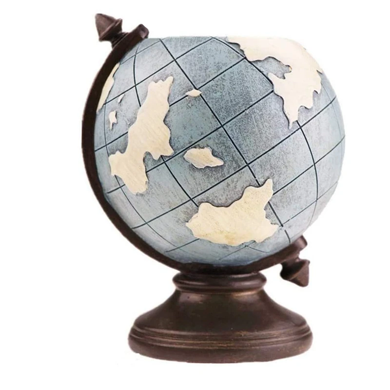 

Globe Pen Pencil Pot Holder Vintage Pencil Cup Stand Kids Desk Organizer Retro Home Office School Decorations Gifts