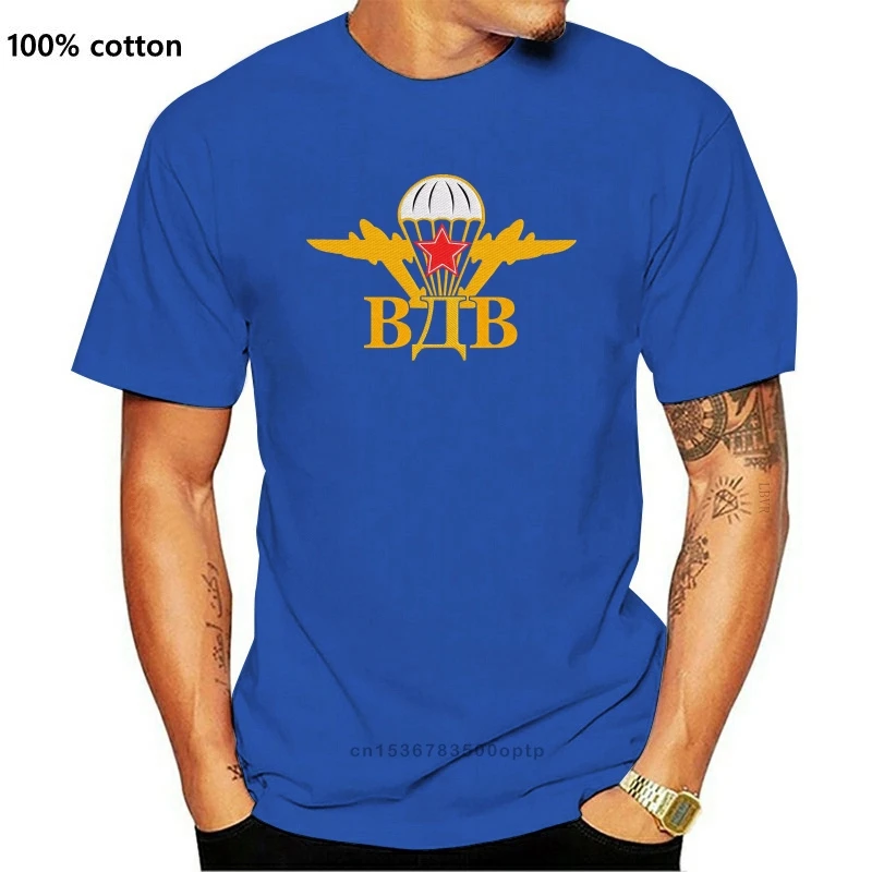 

New T-shirt with Russian Airborn T-Shirts Russia Putin Military Cult Men's Clothing Two Sides
