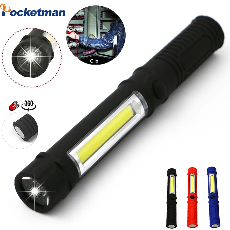 Миниатюрный светодиодный фонарик яркий Водонепроницаемый COB фонарь с рабочим