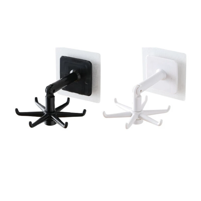 

6 Claw Rotating Storage Hook Cabinet Storage Rack Wall Mounted Bath Kitchen Hooks Multi-purpose 360 Degree Rotating Storage Hook