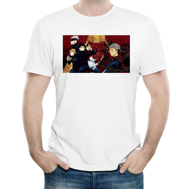 

Jujutsu Kaisen T Shirt White Color Mens Fashion Short Sleeve Cartoon T-shirt Tops Tees tshirt Casual Unisex Spring Clothes