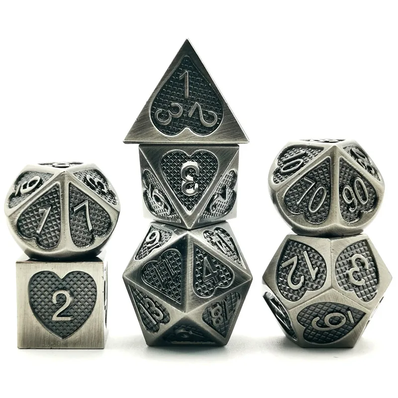 Новые металлические игральные кости DND комплект многогранные ролевые игры