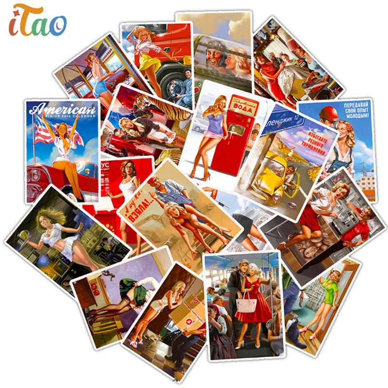 25 шт. сексуальная наклейка для девочек в стиле второй мировой войны