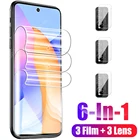 Защитная Гидрогелевая пленка для экрана с полным клеем 6 в 1 для Honor 10X Lite 10 X 10i 10xlite 10lite Honor10 Защитная пленка для объектива камеры