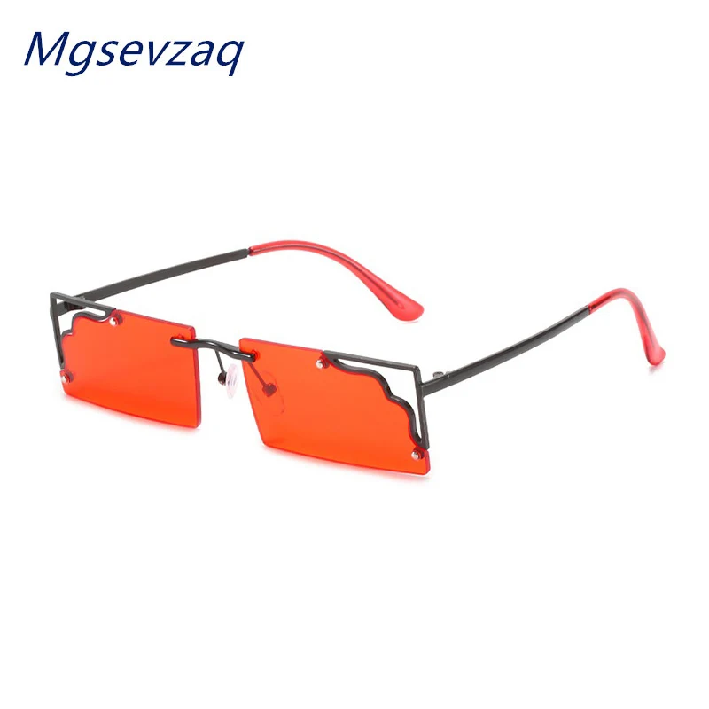 

Half-frame Metal Trimming Fashion Luxury Sunglasses New Trendy Vintage Personality High-quality Gorgeous Small-frame UV400
