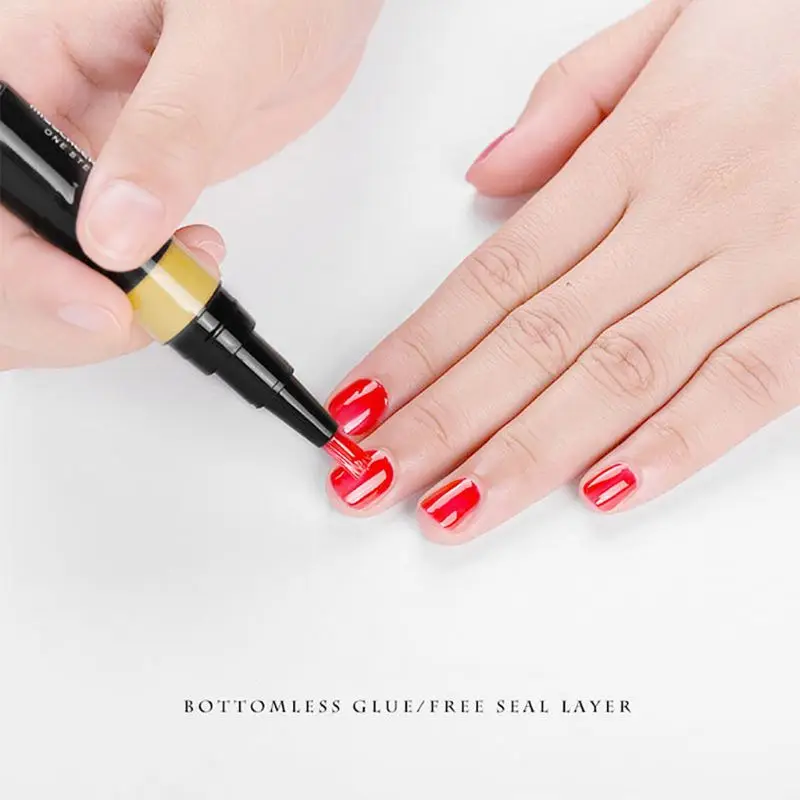 3 в 1 ручка для лака ногтей Гелевый лак на один шаг не нужна верхняя основа