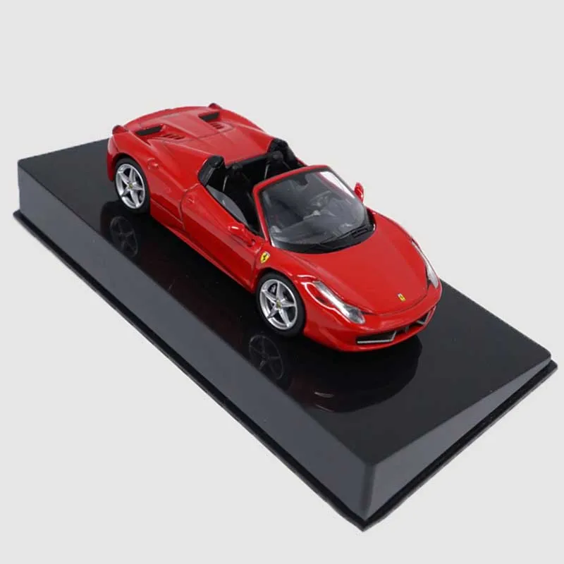 

1:43 refined metal alloy version of the classic 458 convertible Ferrar static simulation SPIDER car model toy gift collection