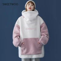 harajuku aesthetic shark anime hoodie woman korean kawaii crewneck long sleeve oversized streetwear kpop fall winter clothes