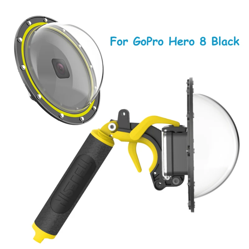 Купольный порт для камеры Gopro Hero 8 Black водонепроницаемый чехол плавающая рукоятка