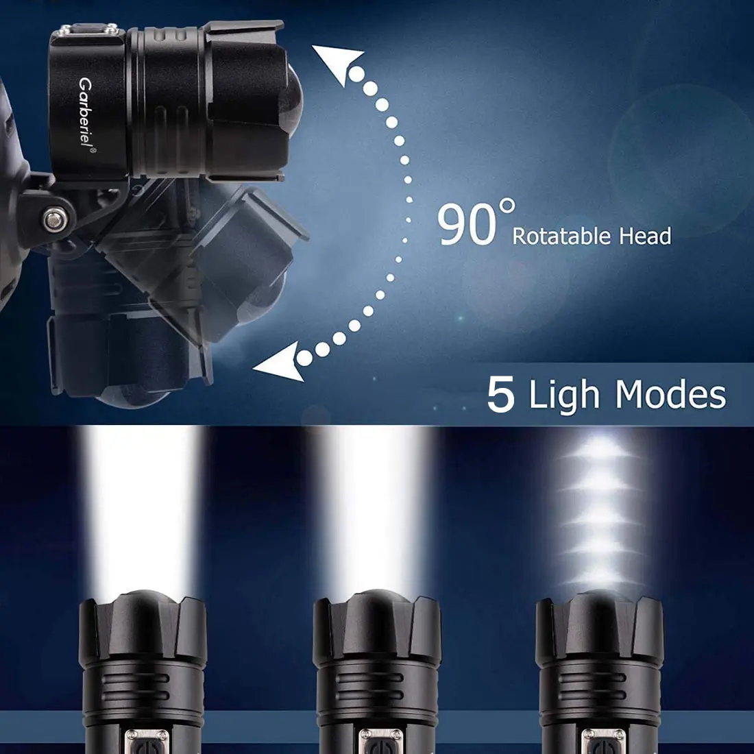 

The most powerful XHP LED camping headlight night lighting Faro da campeggio USB rechargeable waterproof fishing light battery