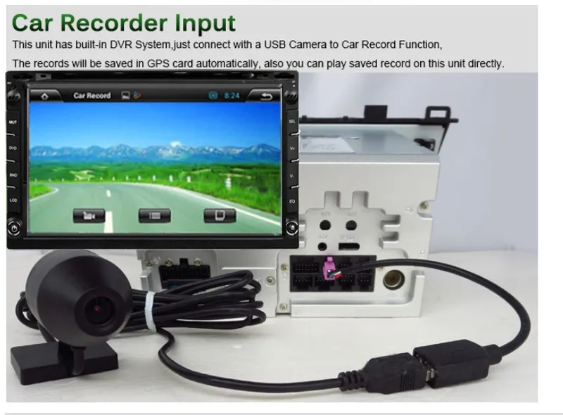 Плеер Android USB 2,0 DVR фронтальная камера цифровой видеорегистратор камера 720P HD