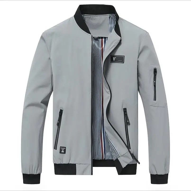 Ветровка мужская с отложным воротником тонкая куртка повседневная верхняя