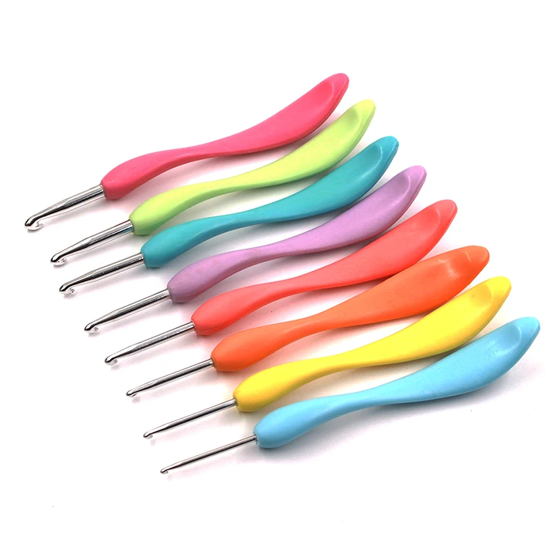 QJH 8 шт./компл. набор из смешанных металлических крючков для вязания крючком