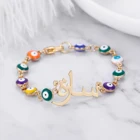 Браслет с арабским именем сглаза на заказ, персонализированный золотой браслет с буквами, амулетные браслеты для женщин и девушек, ювелирные изделия, подарки Вечерние