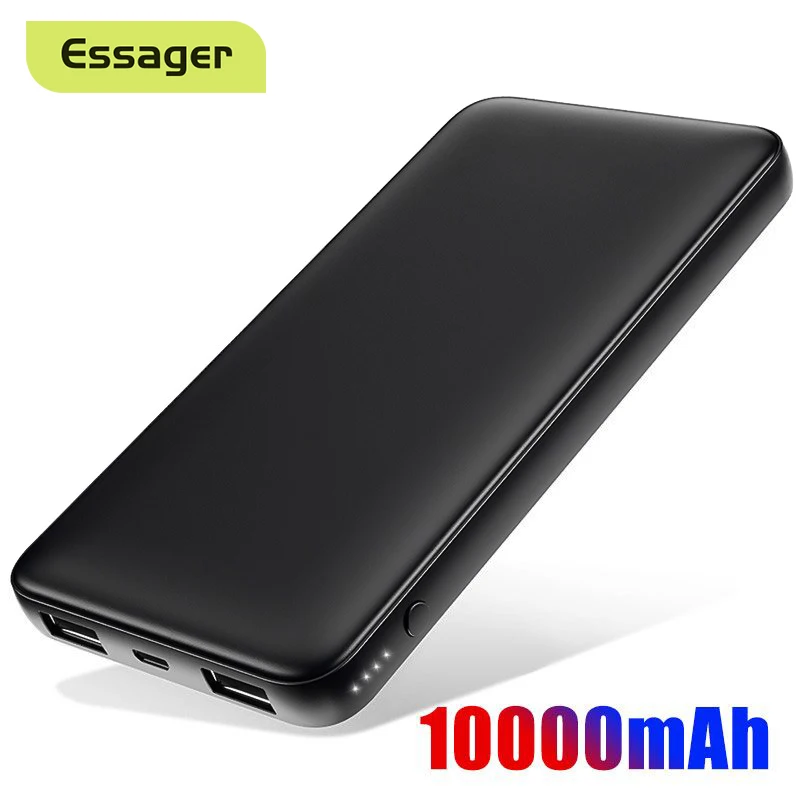 

Essager Power Bank 10000mah Slim USB Powerbank 10000 mAh Poverbank Portable Charger External Battery Pack For Xiaomi iPhone