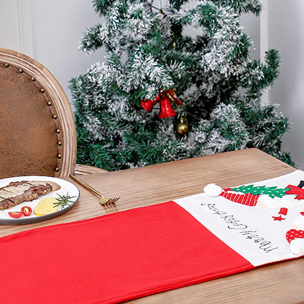 

Decoration Banquet Tablecloth Christmas New Year Party Decoration Tablecloth Table Mat Christmas Tree Elk Lattice Table Set