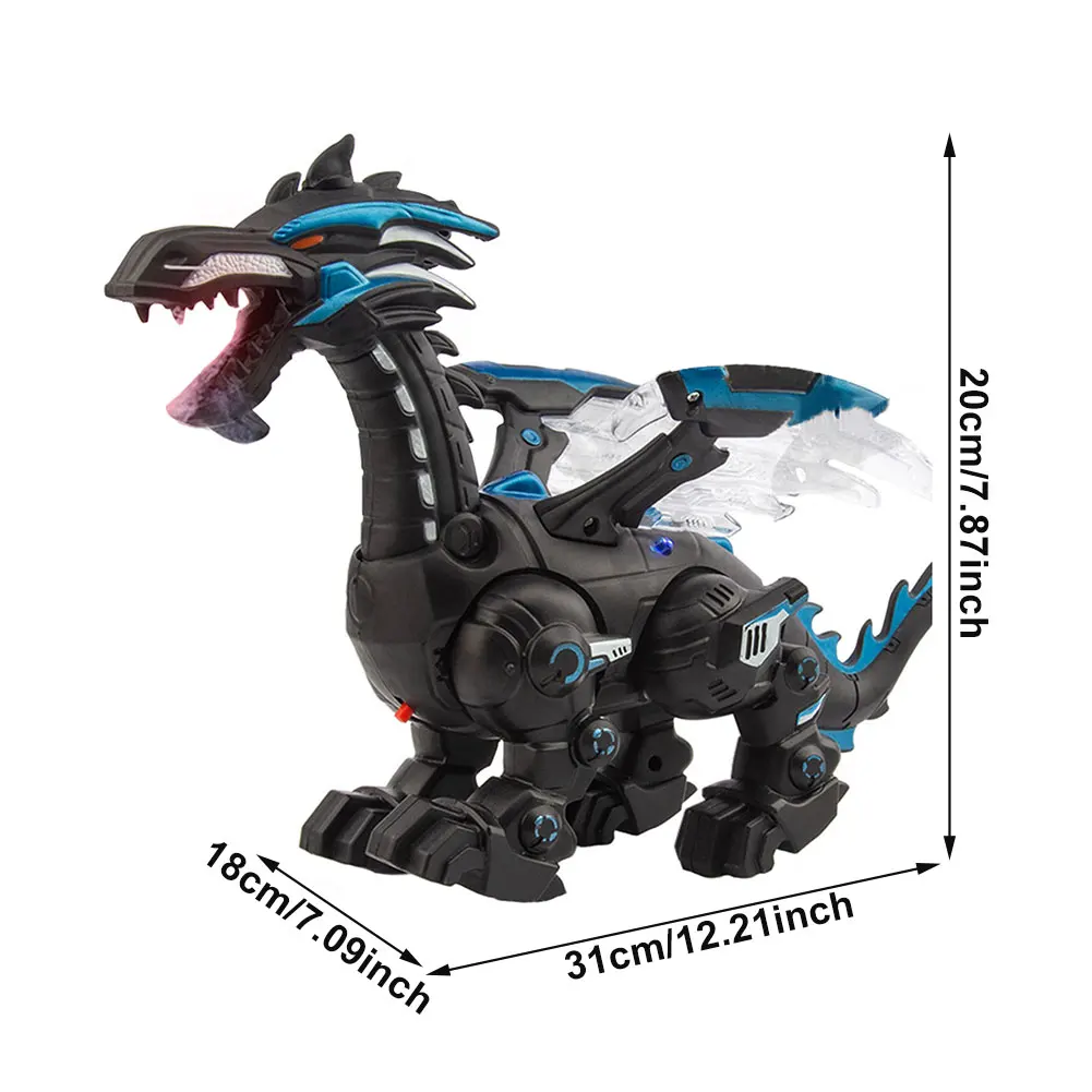 

Vivid Roaring Sound Gift Water Spray Battery Operated Electric Dinosaur Toy Walking LED Light For Kids Simulated Fire Home Funny