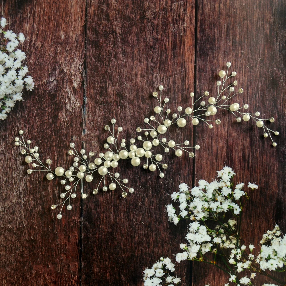 Свадебные жемчужные аксессуары для волос свадебная повязка на голову свадебные