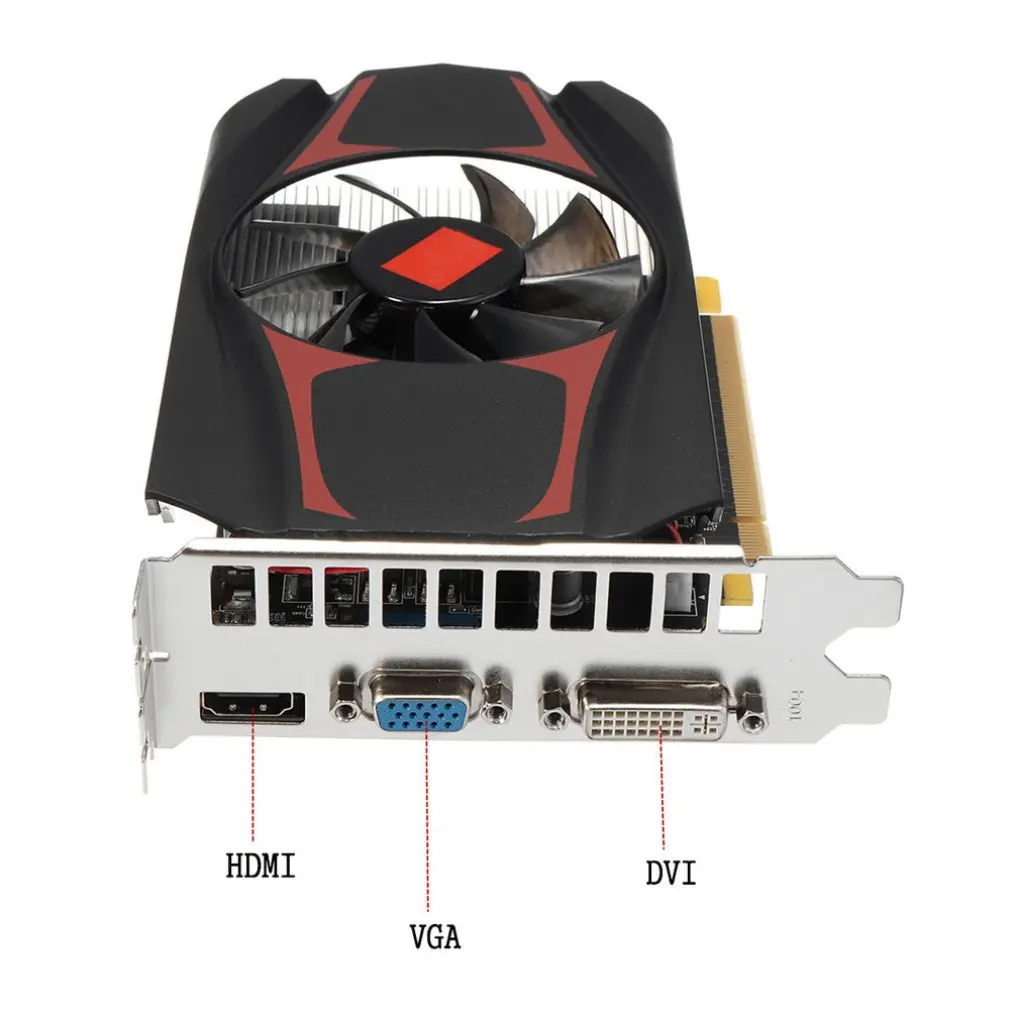 

HD7670 4GB Graphics Card 128bit Independent HDMI Graphics Card Video Card Desktop Office Home PC Accessories