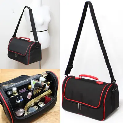 

High Quality Beauty Brush Clapboard Make up Bag Travel Necessary Waterproof Insert Cosmetic Bag Professional makeup Case