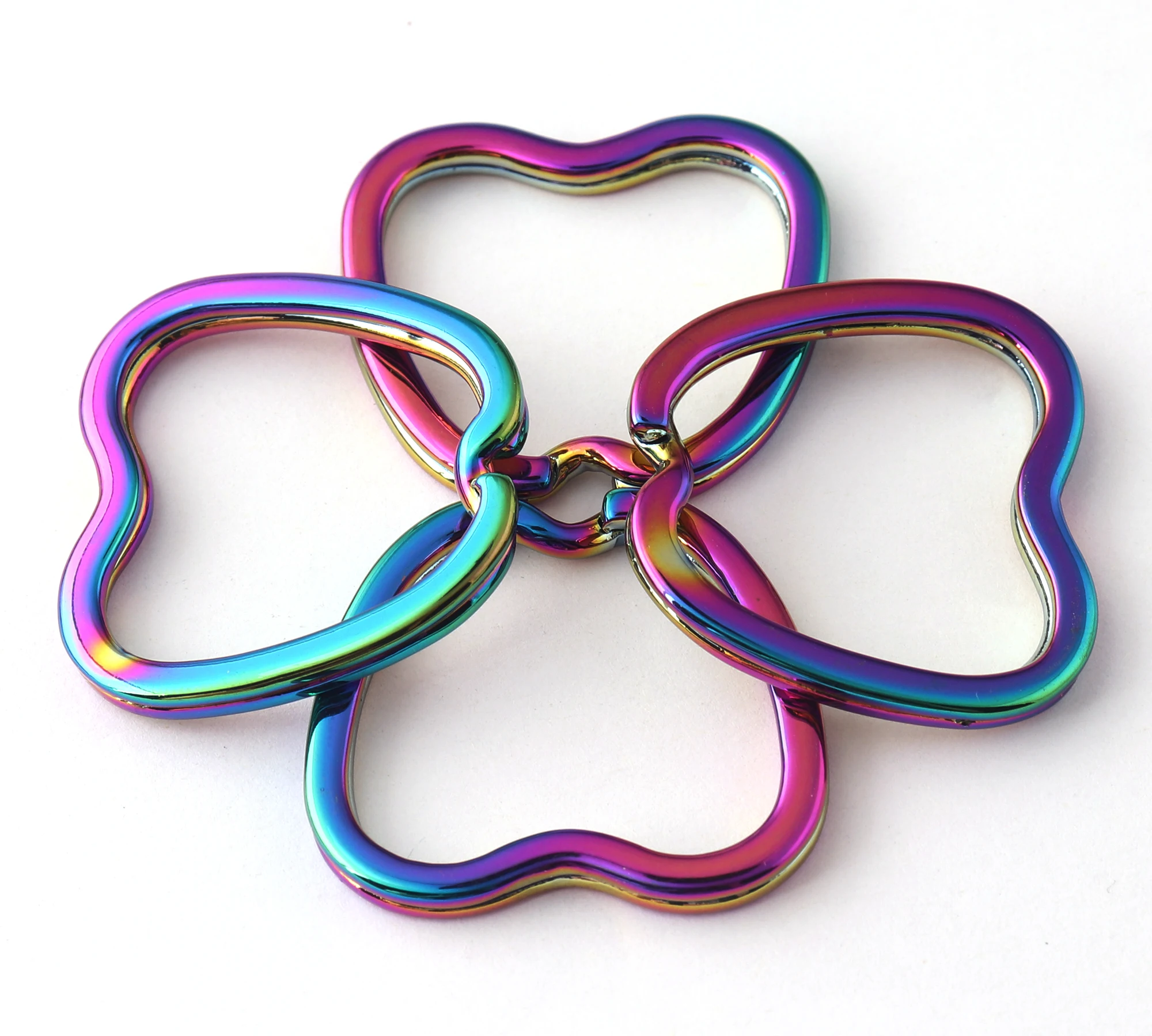 

Rainbow Split Key Rings Key Chain Purse Hardware Supplies KeyChain Metal Key Ring Clasp Wholesale Key Ring Leather Craft Key Fob