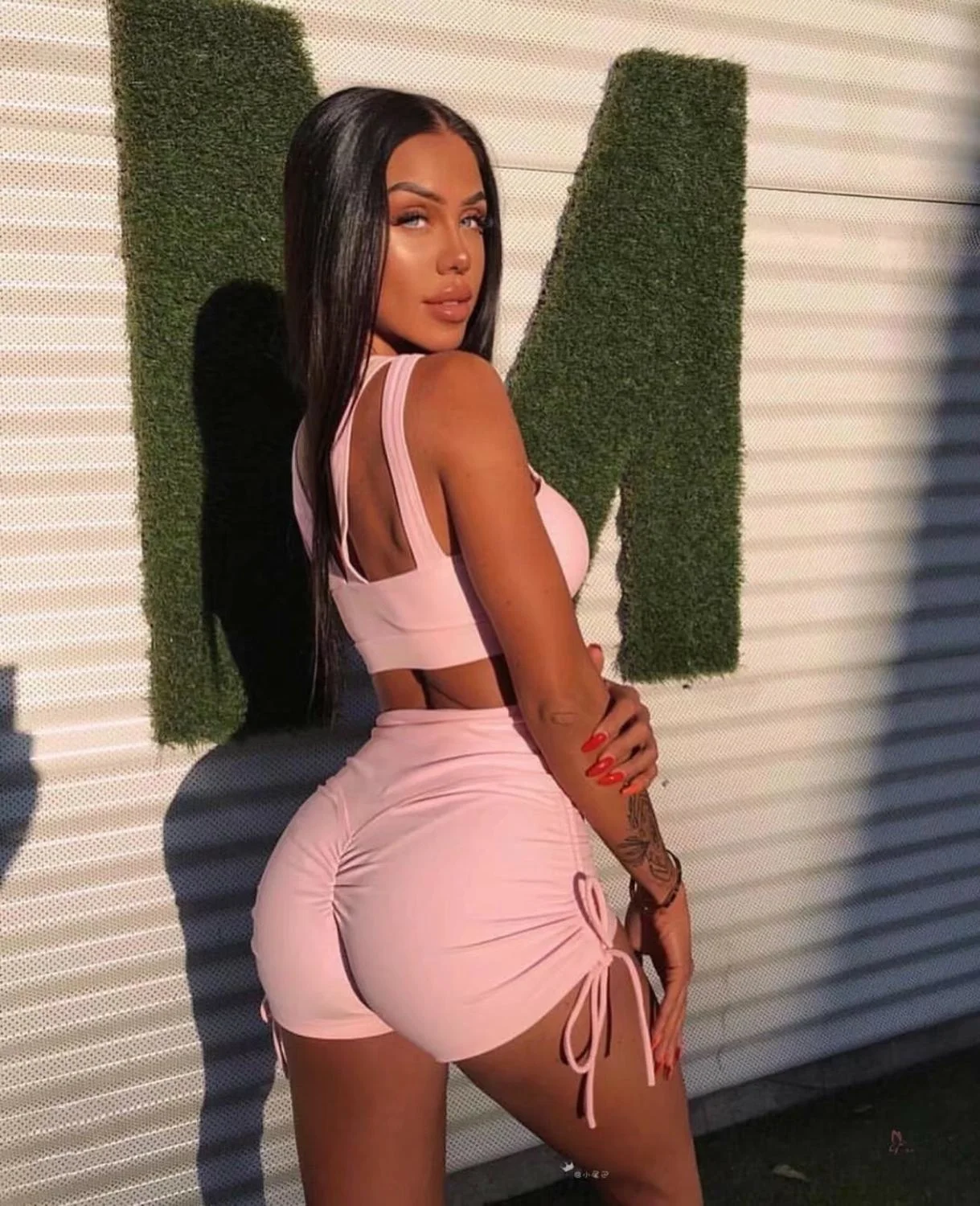 

High Elastic Yoga Shorts Fitness Drawing Rope Wrinkle High Waist Running Short Summer Sports Tights Dancing Hot girl