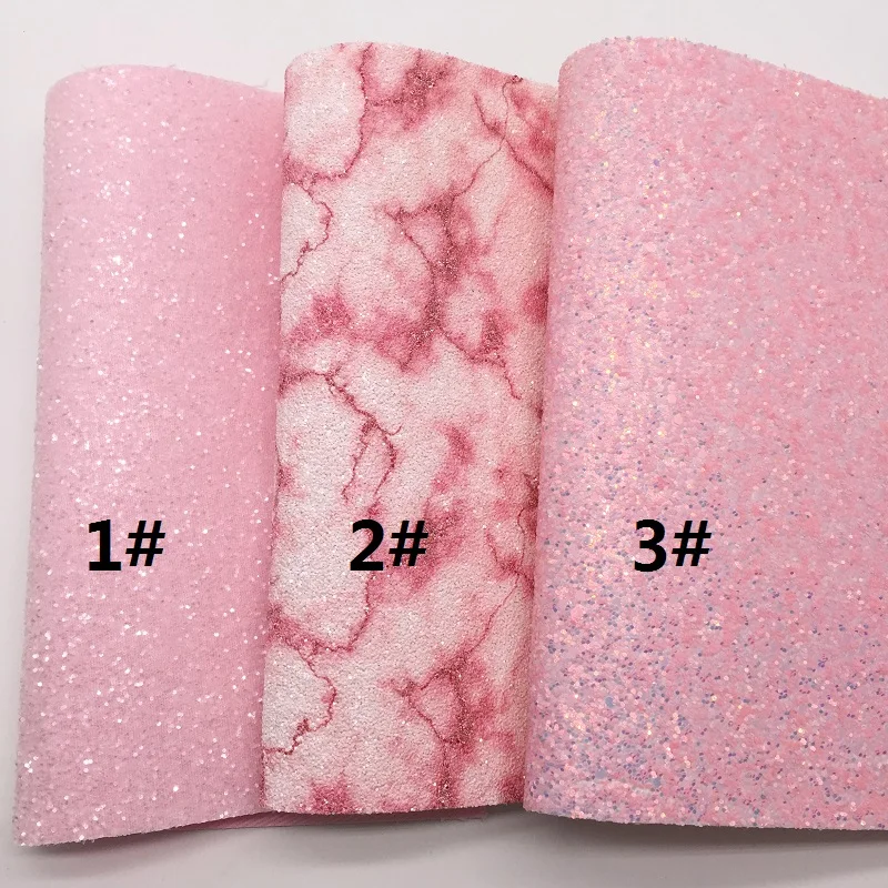 Mini Roll 30x134CM PINK Glitter Fabirc Chunky Leather For Making Bows LEOsyntheticoDIY SK274 | Дом и сад