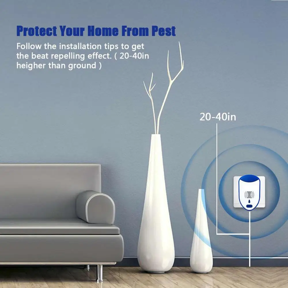 2 шт. вредителями отклонить ультразвуковой электромагнитной средство от