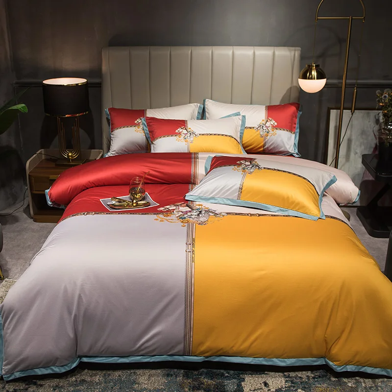 

Autumn Winter Short Velvet Lining Thick Warm Home Bedding Set Cartoon Print Pattern Z11